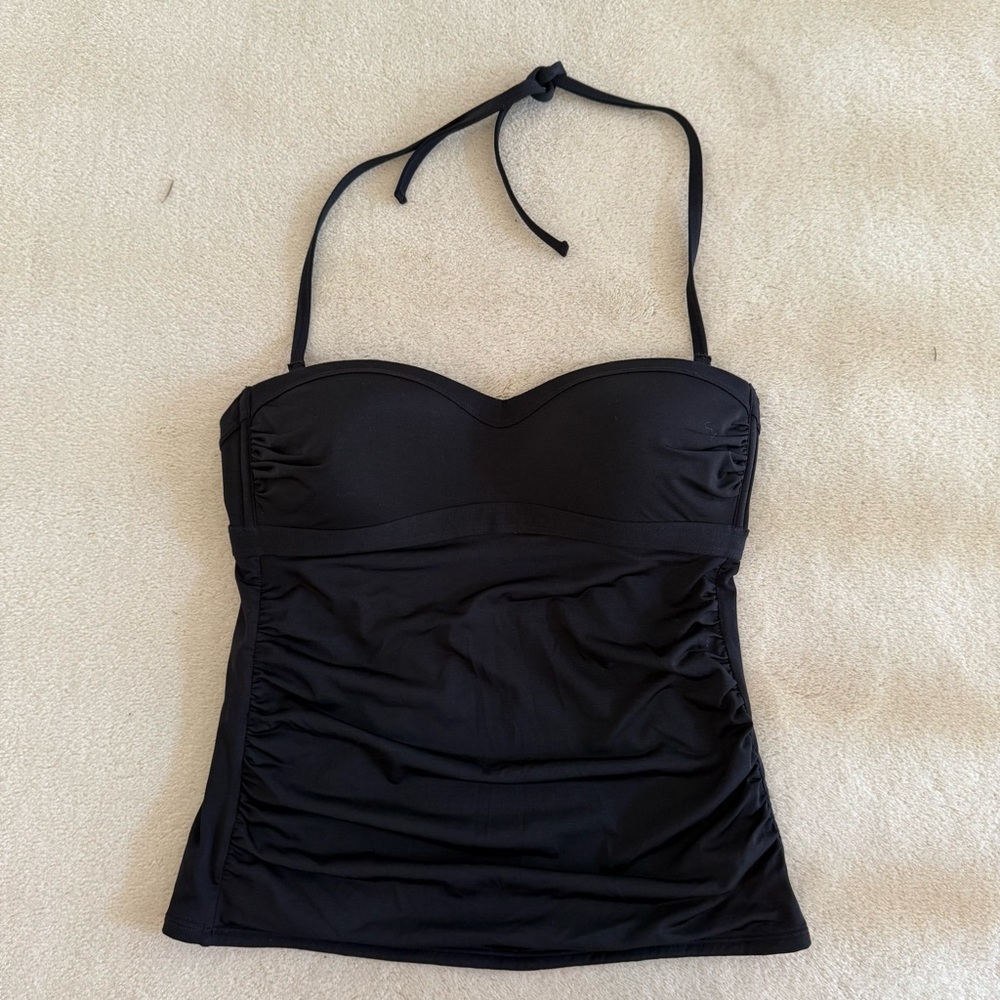 Athleta black swim tankini top size small